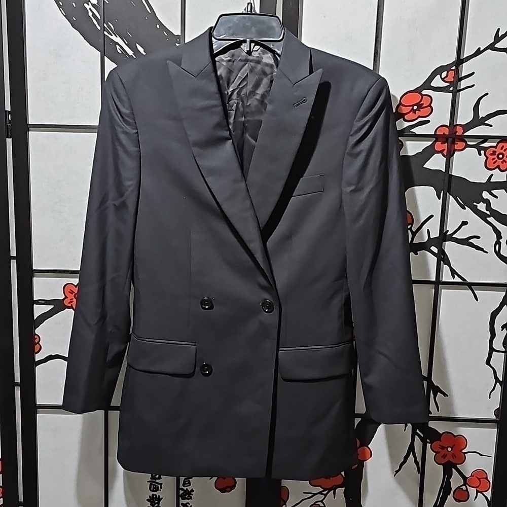 Indochino Black Tuxedo Blazer Suit Jacket Size Small